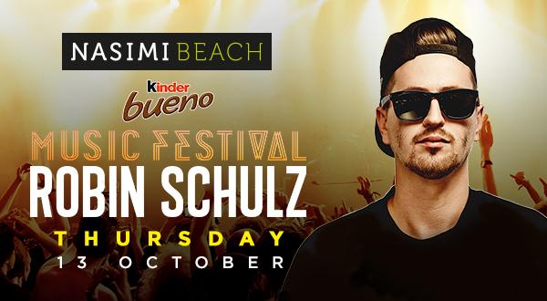 Robin Schulz at The Kinder Bueno Music Festival Thursday 13 october 2016