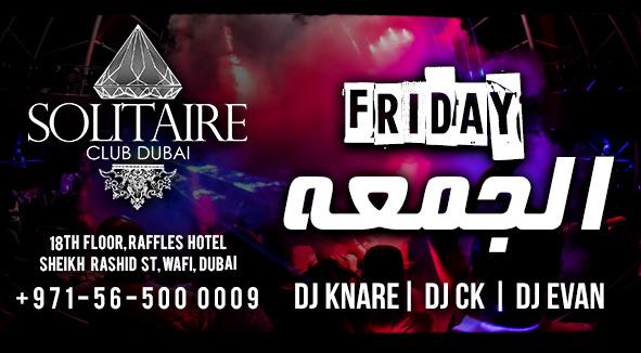 Solitaire Club Dubai Friday Aug. 18