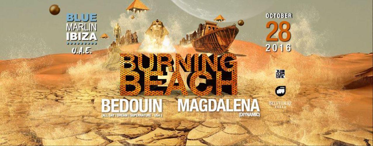 Burning Beach with Bedouin and Magdalena
