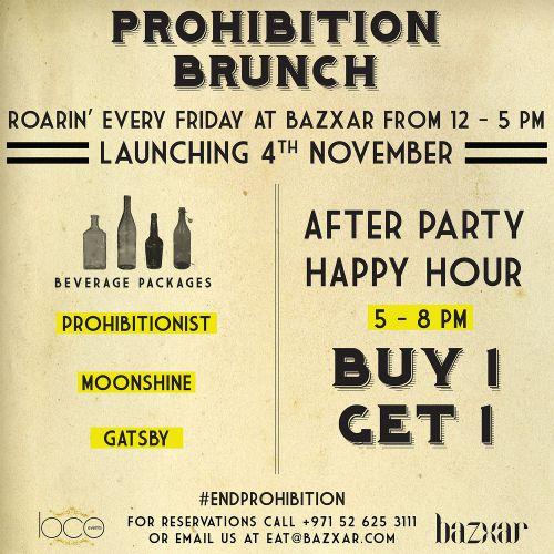 The Prohibition Brunch at Bazxar- Launching