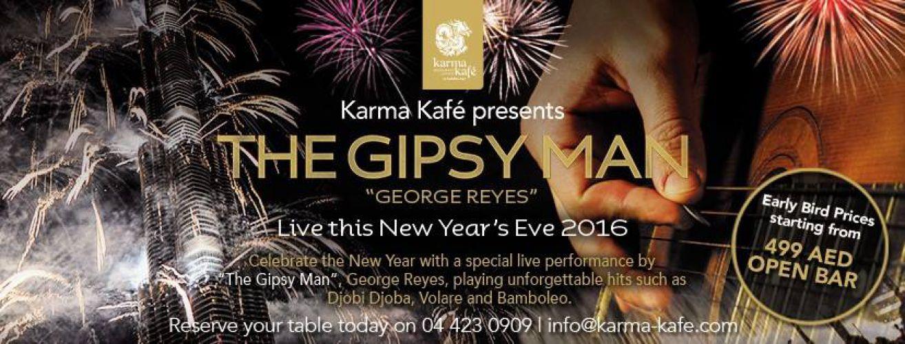 New Year's Eve at Karma Kafé with “The Gipsy Man”, George Reyes