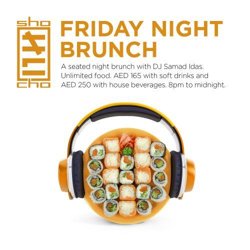 Friday night brunch unlimited food&drinks from aed165