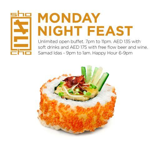 Monday Feast buffet unlimited food&drinks from aed135
