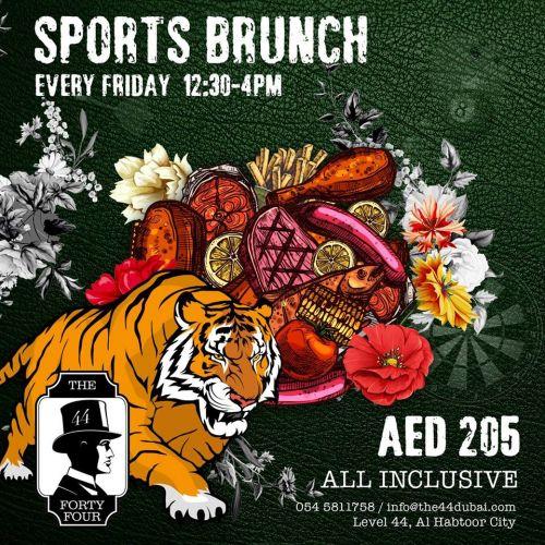 Sports Brunch - Every Friday - AED 205 / all Inclusive
