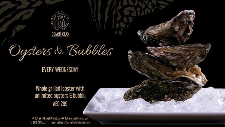 Oysters & Bubbles Wednesdays by #CavalliClubDubai