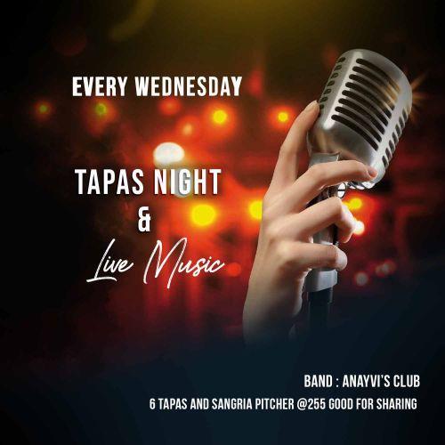 Wednesday tapas night and live music