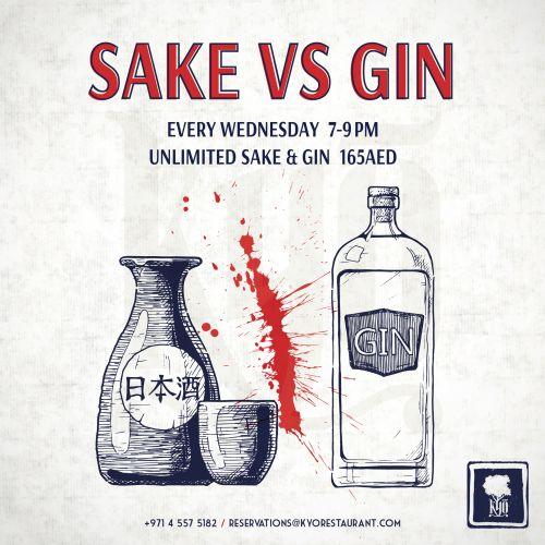 Sake VS Gin nights at KYO’s Lounge.