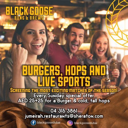 Burgers, Hops and Live Sports